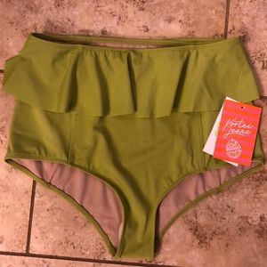 NWT KJ Green Tea peplum bottoms
